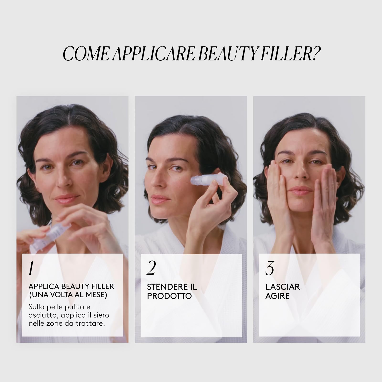 CLINICAL BEAUTY FILLER – Trattamento Anti-Rughe – 1 Applicazione – Tecnologia Avanzata – Contrasta il Rilassamento Cutaneo – Facile, Indolore e Sicuro – Con Acido Ialuronico e Peptidi