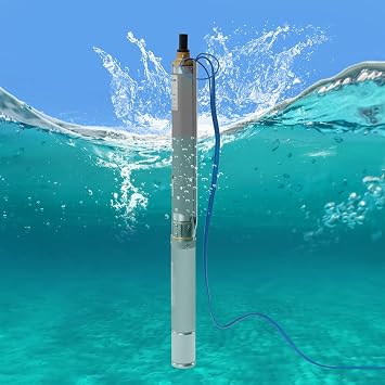 110V/60Hz Deep Well Submersible Pump,1/2 HP 16 GPM Flow 216ft Lift,Underground Water-Pump with 10 Impellers,for Industrial Irrigation & Home Use,1" Outlet B Type