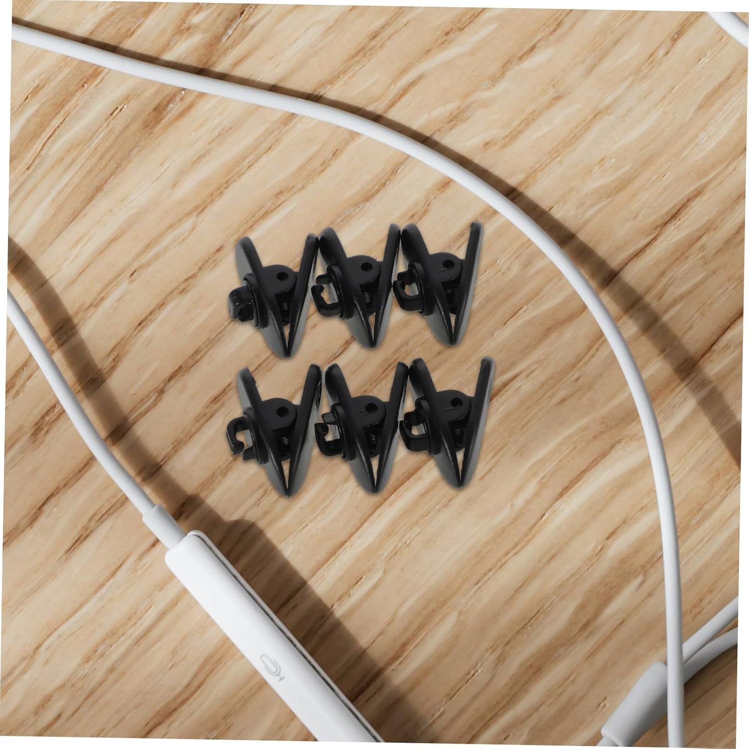 360 Degree Rotatable Headphone Wire Clips 100pcs for Earbuds