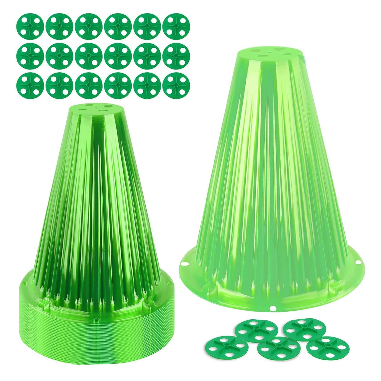 20 -fache Gartenpflanzen Cloches, wiederverwendbare transparente Glockengläser mit Vent - kleines Gewächshaus zum Schutz gegen Sonne, Einfrieren, Vögel, Hühner, Insekten, Schnecken usw.