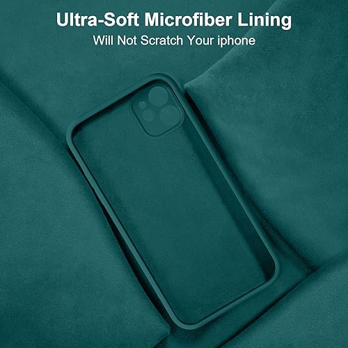 Miniatura 6 de Vooii Funda compatible con iPhone 11, silicona líquida mejorada con bordes planos, protección de cámara, forro de microfibra antiarañazos suave
