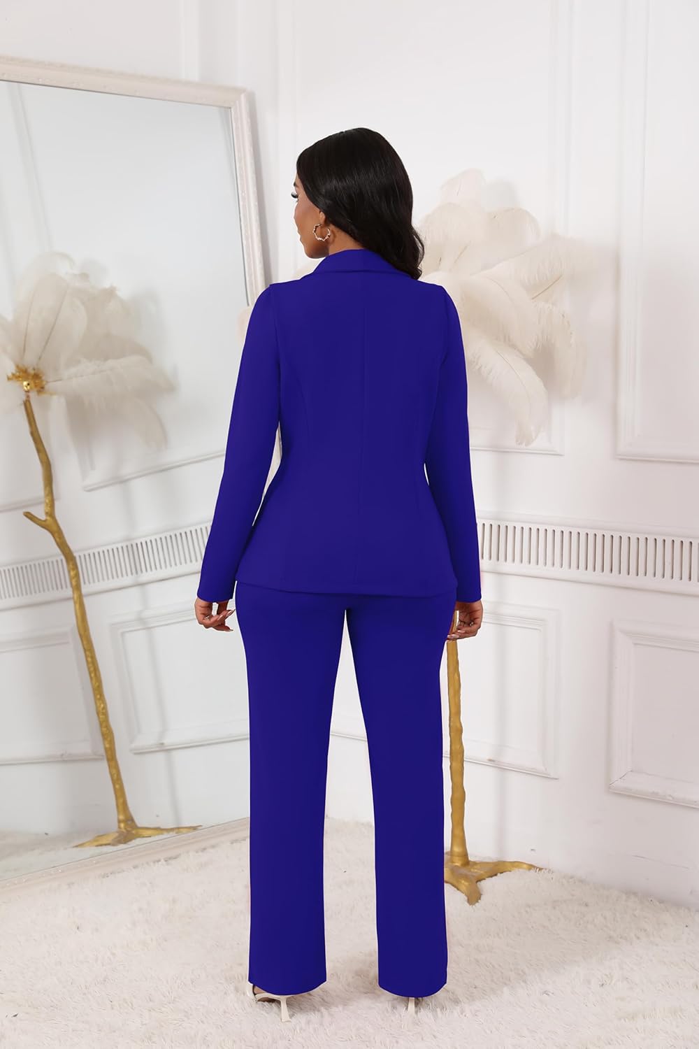 Ophestin Women 3 Piece Pant Suit Set Long Sleeve Blazer Business Casual Dressy Work Office Outfits - Image 5