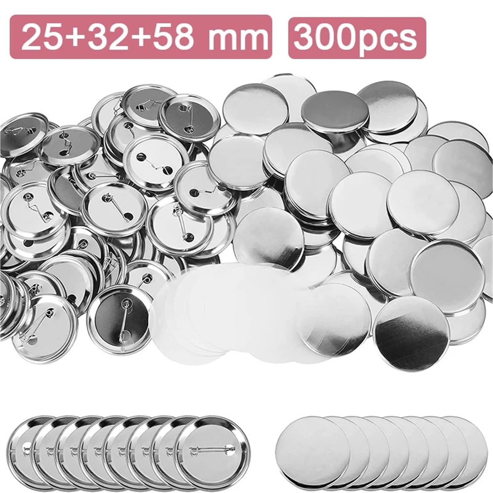 Maquina Hacer Chapas DIY Pin Punch Button Press Badge Fabricación suministros Para aguja 300 botones Back Mylar y cortador redondo Pin Badge Making Kit(Accessories)