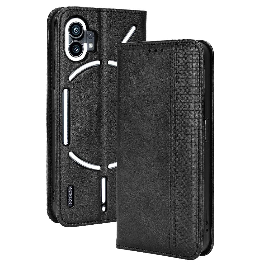 GOKEN Custodia A Libro In Pelle Per Nothing Phone (1) - Cover Folio Con Portafoglio, Slot Per Carte E Portamonete, Chiusura Magnetica E Supporto Stand (Marrone)
