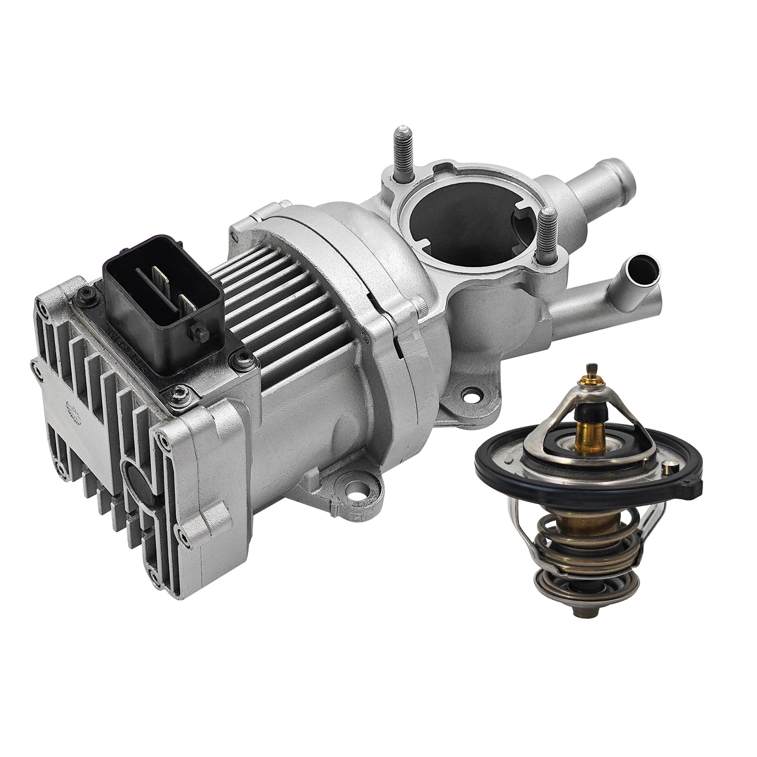 Photo 1 of 251002E272 Water Coolant Pump Thermostat Assembly compatible with Kia Optima Hybrid 2.0L fits for Hyundai Sonata Hybrid 2.0L 2016-2020 Engine Water Coolant Pump Thermostat Set Replace# 251002E270
