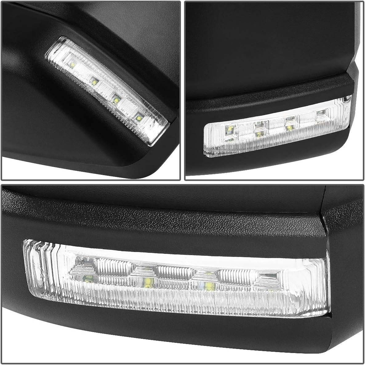 DNA Motoring TWM-058-OE-T888-BK-CL-L Powered+Heated+LED Signal Puddle Light Factory Style Side Mirror Left Compatible With 15-18 F-150 with 22-Pin Plug : Everything Else