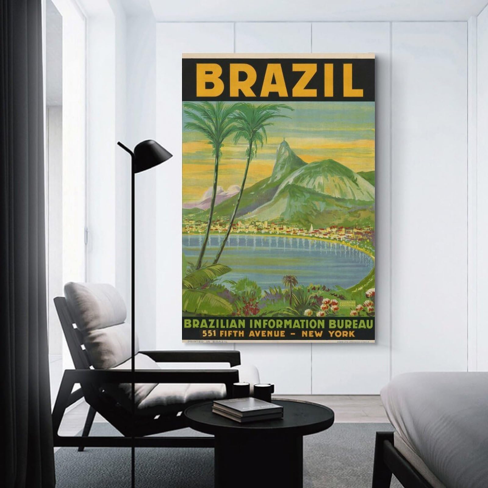 Junmoney Brazil Travel (2) Canvas Wall Art 16x24inch(40x60cm), for Home Lounge, Bedroom Or Reading Nook, Eye Catching Artwork for Blank Walls