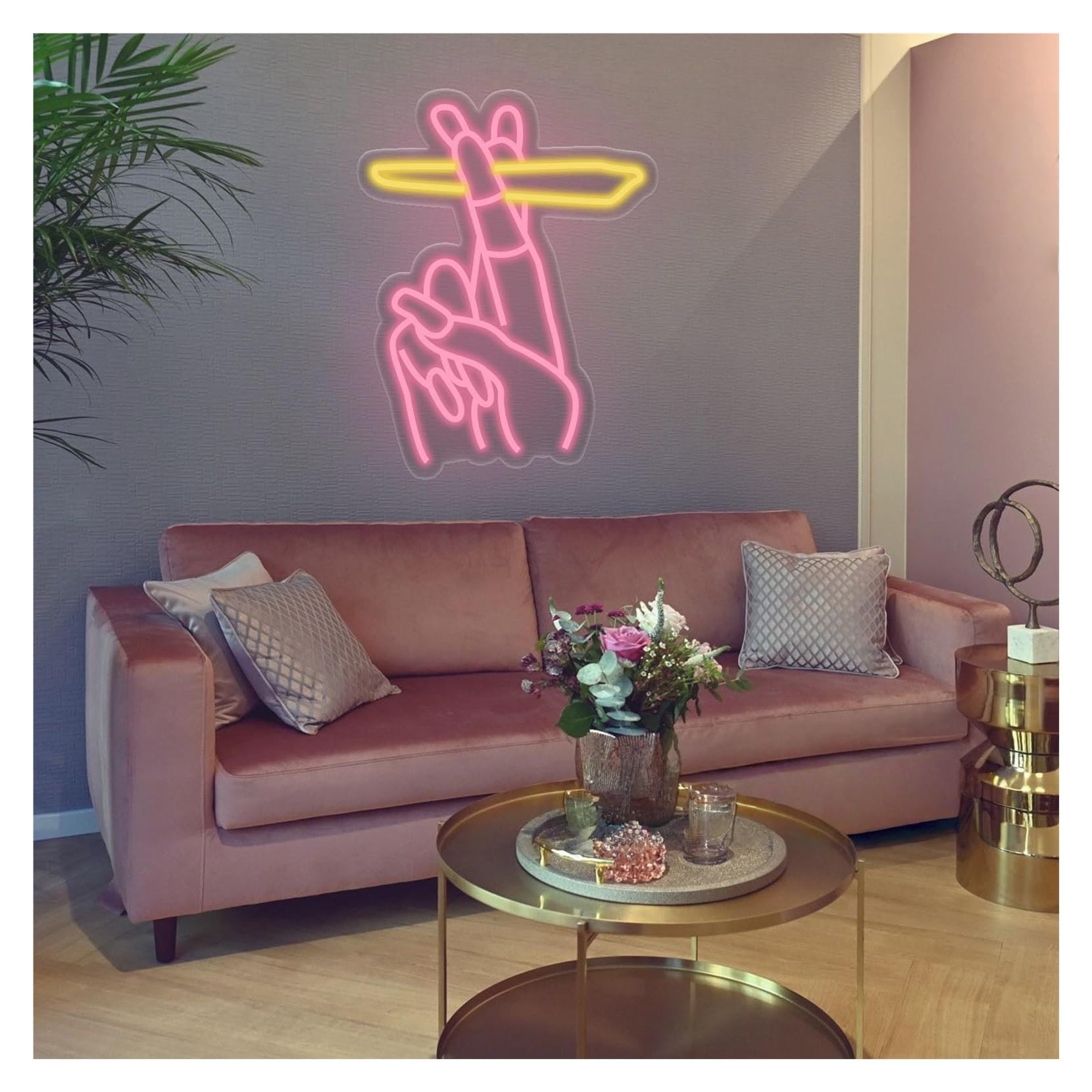Rongch A Hanging Rt Signs Nail Rt Neon Sign,Suitable For Beauty Salon Home Wall Decor With Dimmable 38Cmx50cm(A)