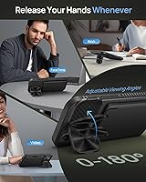 Vista 4 de Funda para iPhone 16e tipo cartera, soporte integrado, tarjetero y cubierta para lente de cámara, protección de cuerpo completo, resistente