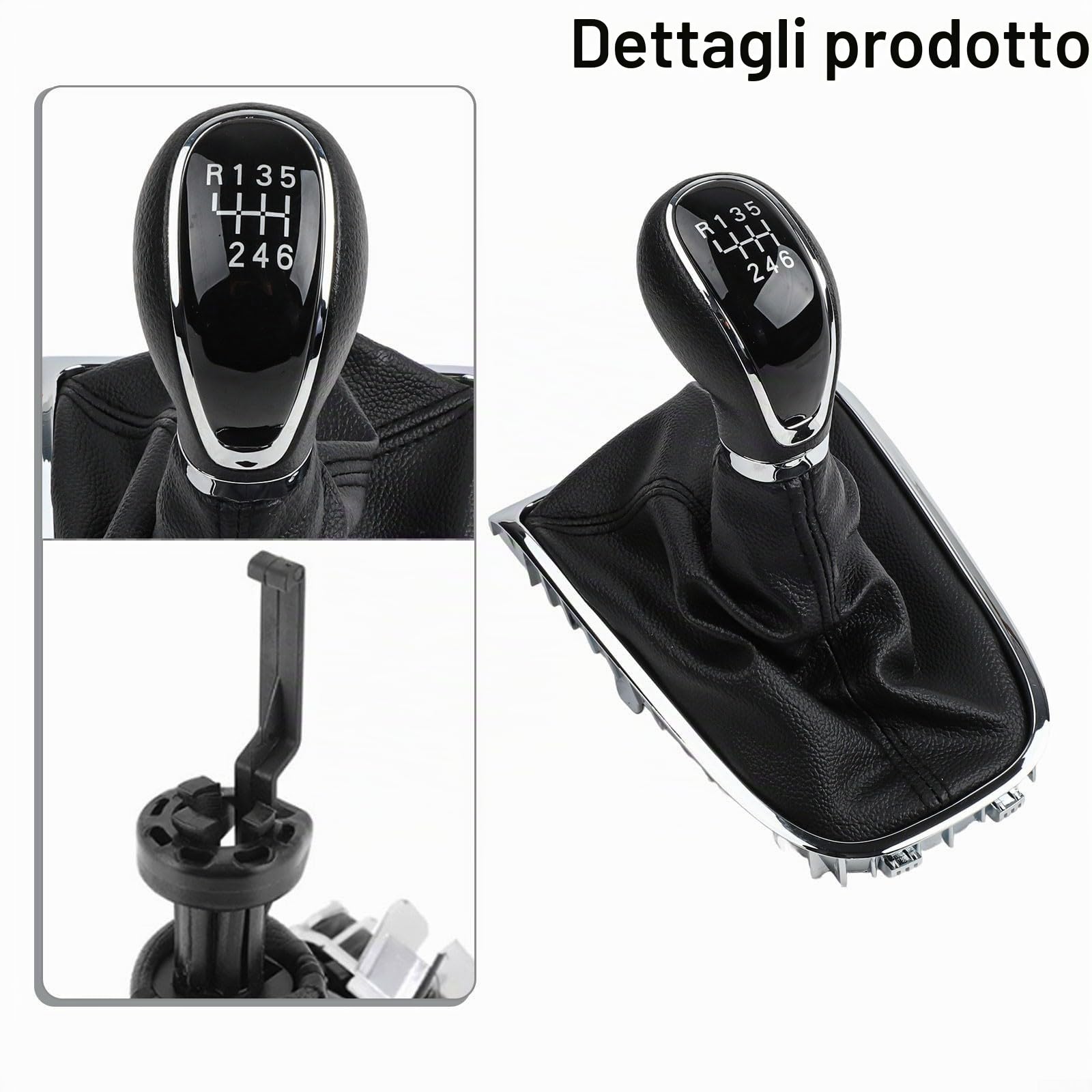 SPORTARC Pomello del cambio a 6 marce per Opel Astra e Excelle, elegante ghetta per bagagliaio, design ergonomico per comfort e migliore esperienza di guida