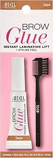 Ardell Brow Glue Taupe with Styling Brush – Tinted Eyebrow Gel for Lamination Lift, All-Day Extreme Hold Brow Gel for Defined & Fluffy Brows, 0.35 oz
