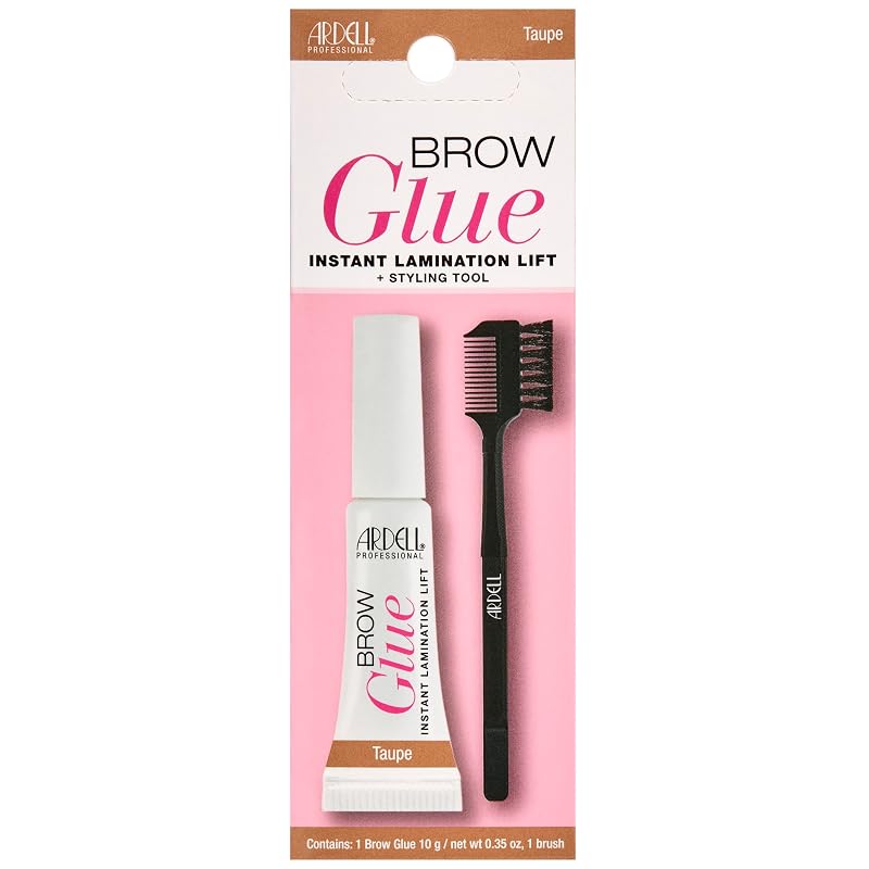 Gel para sobrancelhas Ardell Brow Glue Taupe com escova de aplicação, 10 g