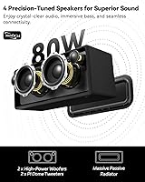 Vista 2 de Altavoz Bluetooth, altavoz retro StageSound inalámbrico, altavoz portátil con refuerzo de graves, 80 W, IP67 impermeable, luces LED, emparejamiento