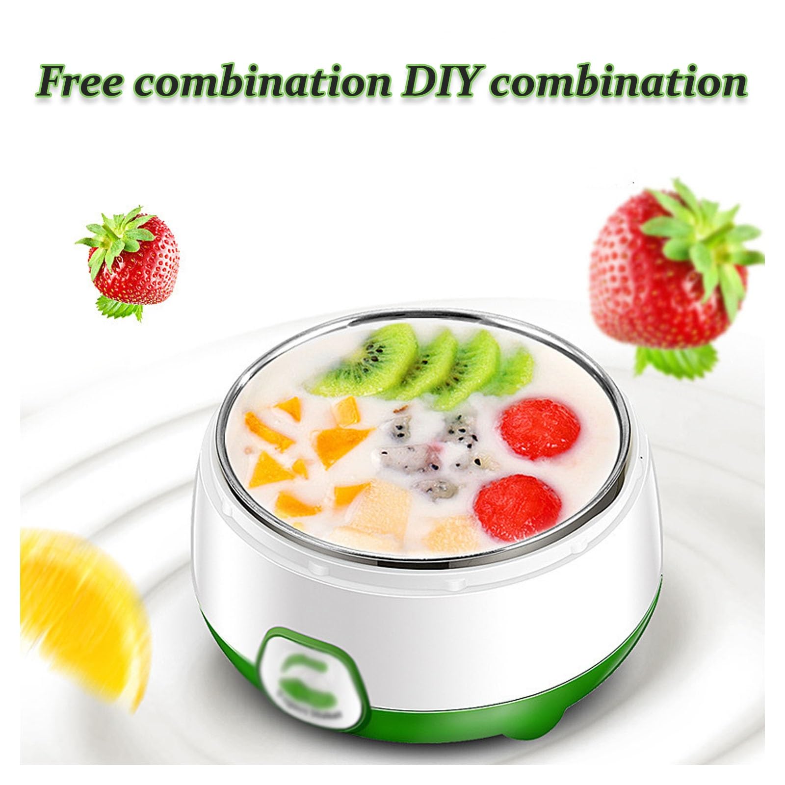 Yogurtiera, Macchina for Yogurt elettrica Automatica Multifunzione,compatta, fermentata e con Tempo Regolabile for preparare Dessert freschi, Yogurt, Formaggio e natto.(Orange)