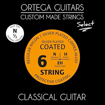 Select Series Nylon Classical Guitar Strings - 1/2 Scale Normal Tension - Wound with Silver-Plated Copper Alloy