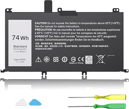 74WH 357F9 Laptop Battery Replacement for Dell Inspiron 15 7000 Gaming 15 7559 i7559 7557 i7557 5577 7567 5576 7566 INS15PD Series P65F P65F001 P57F P57F003 71JF4 071JF4 0GFJ6 0357F9