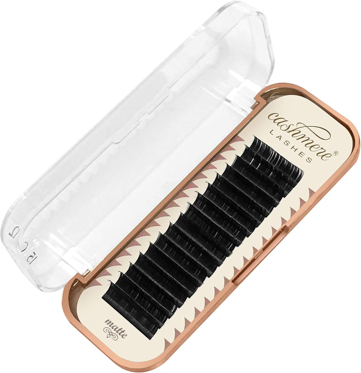 Cashmere Lashes Matte 0.15 D curl Mixed Tray Classic Flat Ellipse Individual Eyelash Extensions, Black - Image 3
