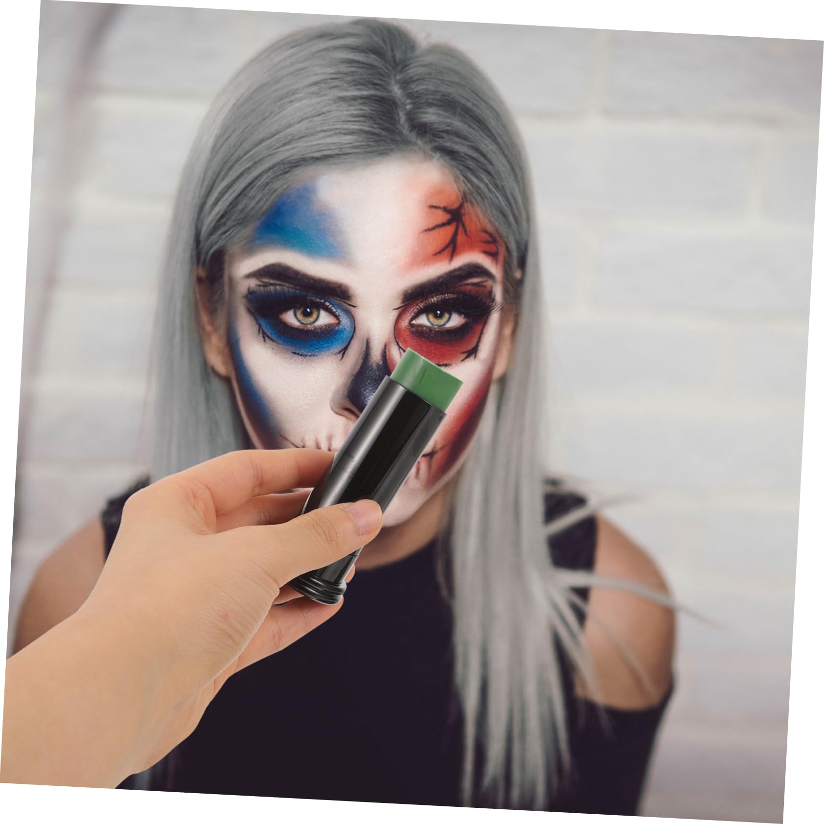 Healvian 15 Pièces Kit de Maquillage Visage Bâtons de Peinture Fluorescente pour Halloween et Cosplay Crayons de Peinture pour Corps et Visage