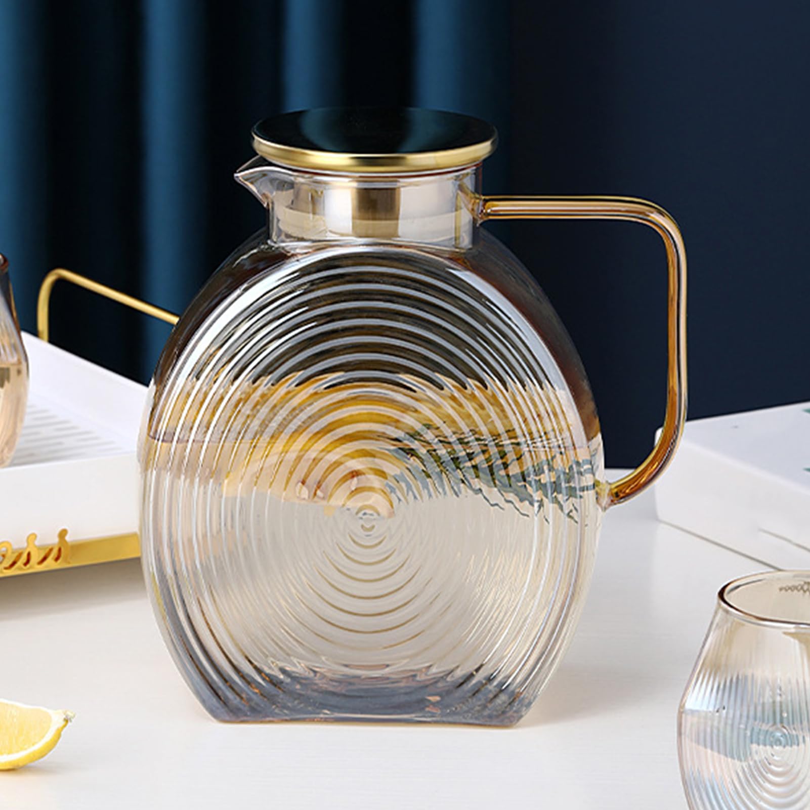 Szklany Czajnik Do Herbaty Dzbank Szklany z Pokrywą 2,5 l