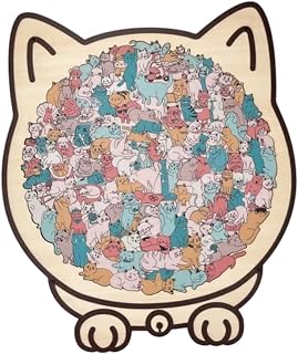 Cat Wooden Jigsaw Puzzles Puzzle Lovers Decorative Wooden Puzzles for Adults Style B
