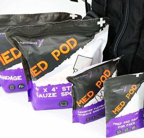 Miniatura 4 de Lightning X Stocked, mochila + kit médico de primeros auxilios, hemorragias y traumas, servicios y tratamiento médicos de emergencia.