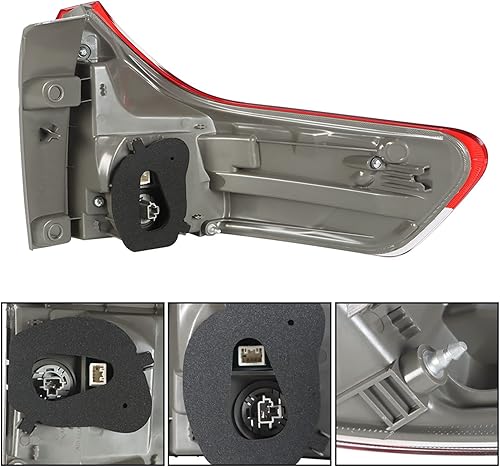 Miniatura 5 de munirater 1 paquete de repuesto para lámpara de freno trasera izquierda para Sienna 2011-2014 lado exterior del conductor