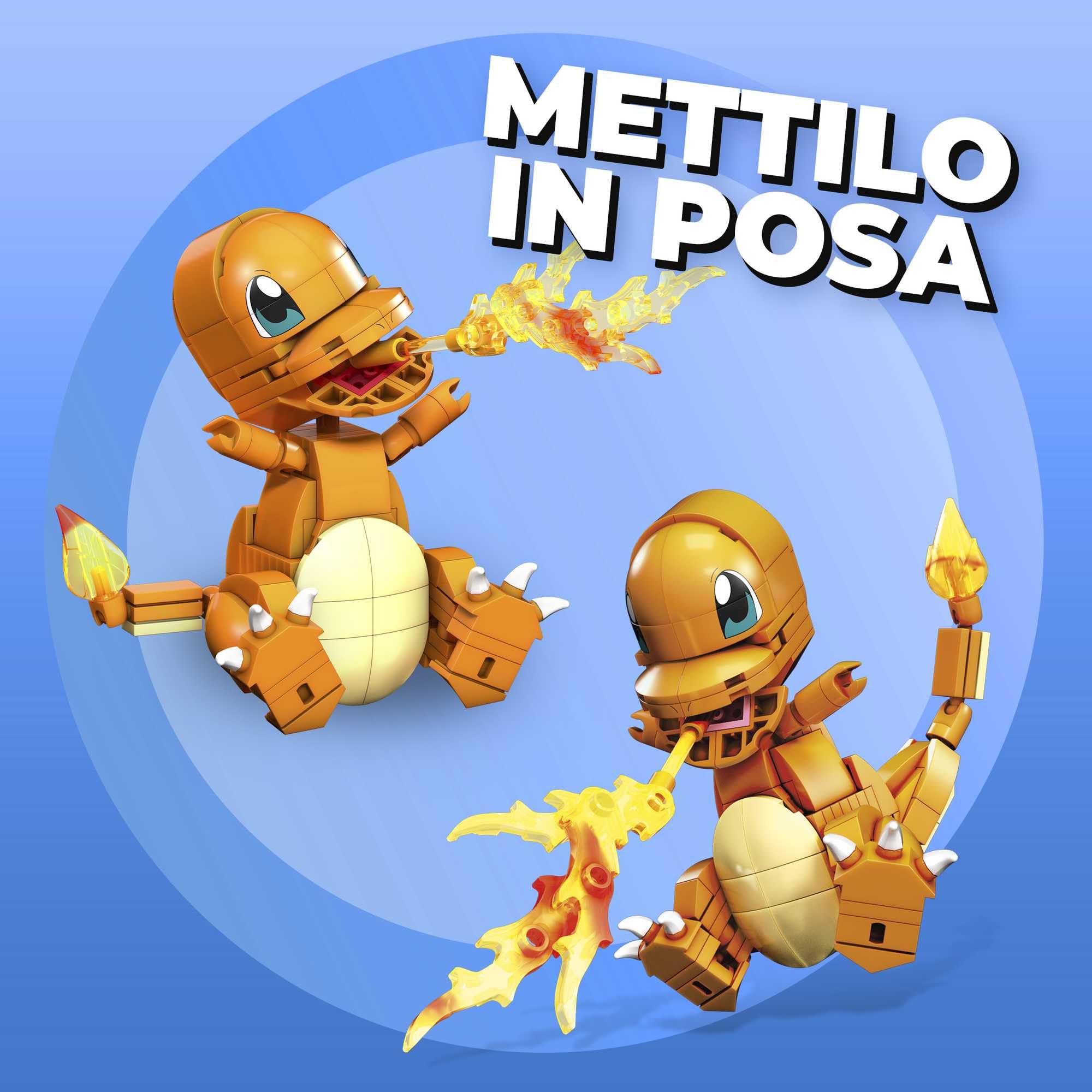 MEGA- Pokémon Personaggio Charmander Assemblabile Giocattolo per Bambini 1+ Anni, GKY96