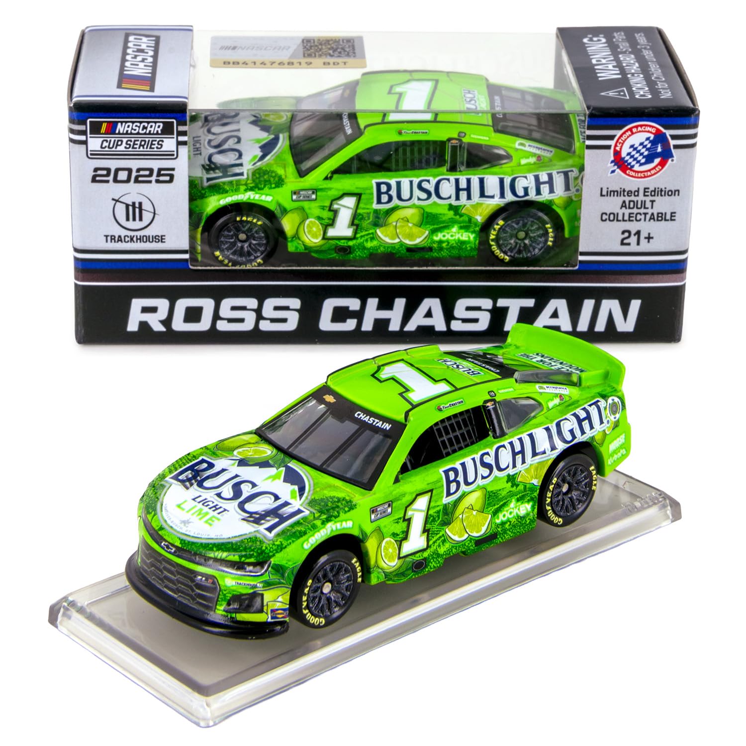 Ross Chastain 2025 BL Lime ARC Diecast Car 1:64 Scale