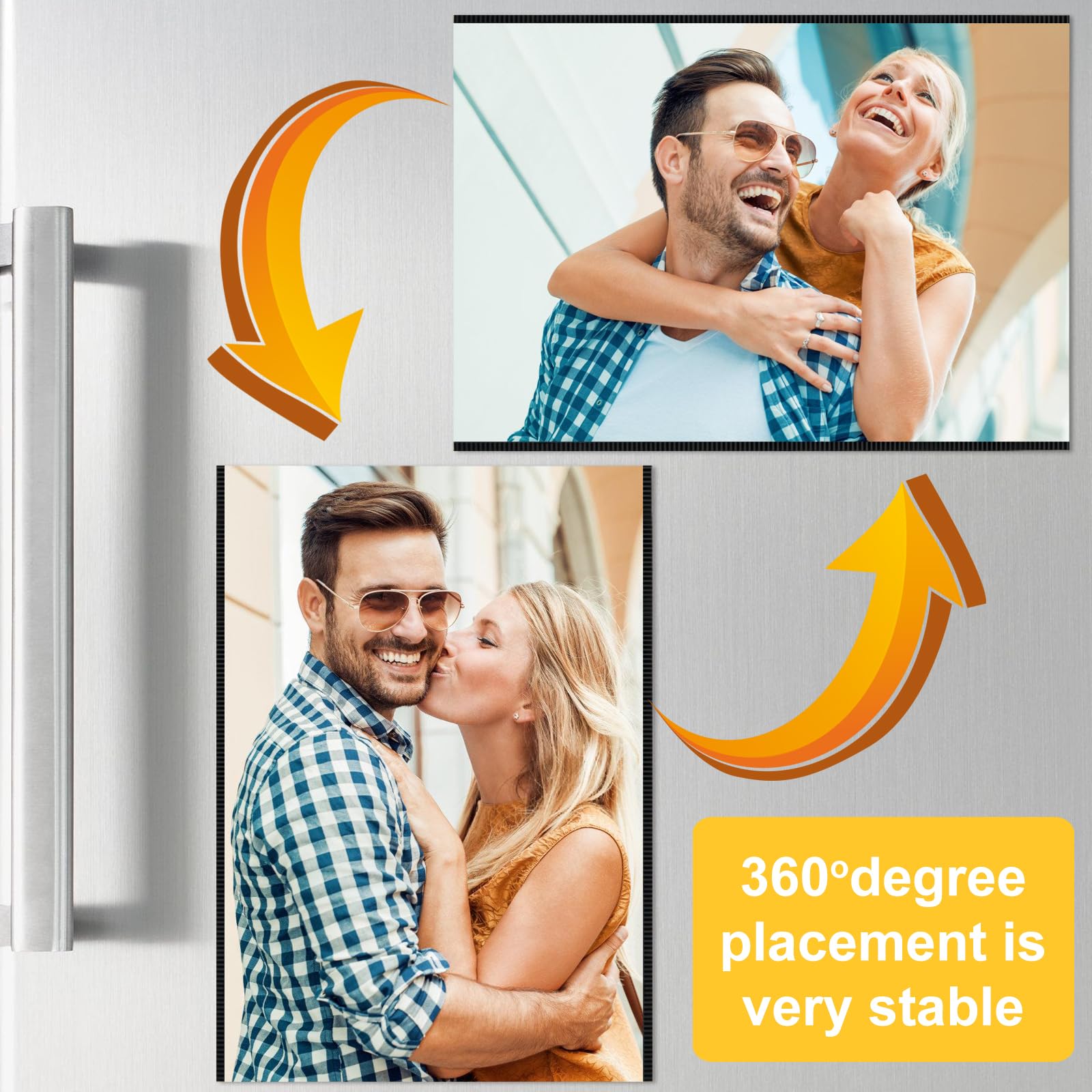 6 Pack Magnetic Photo Frames 4x6 – Super Slim Refrigerator Picture Pockets For Fridge & Lockers - View #6