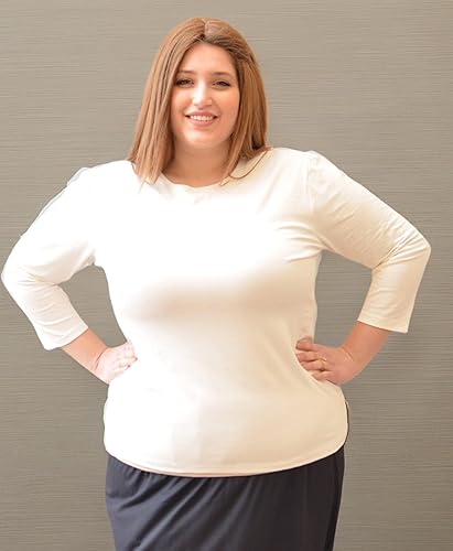 Miniatura 5 de Kosher Casual Camiseta de cuello alto para mujer, manga corta, corte ajustado