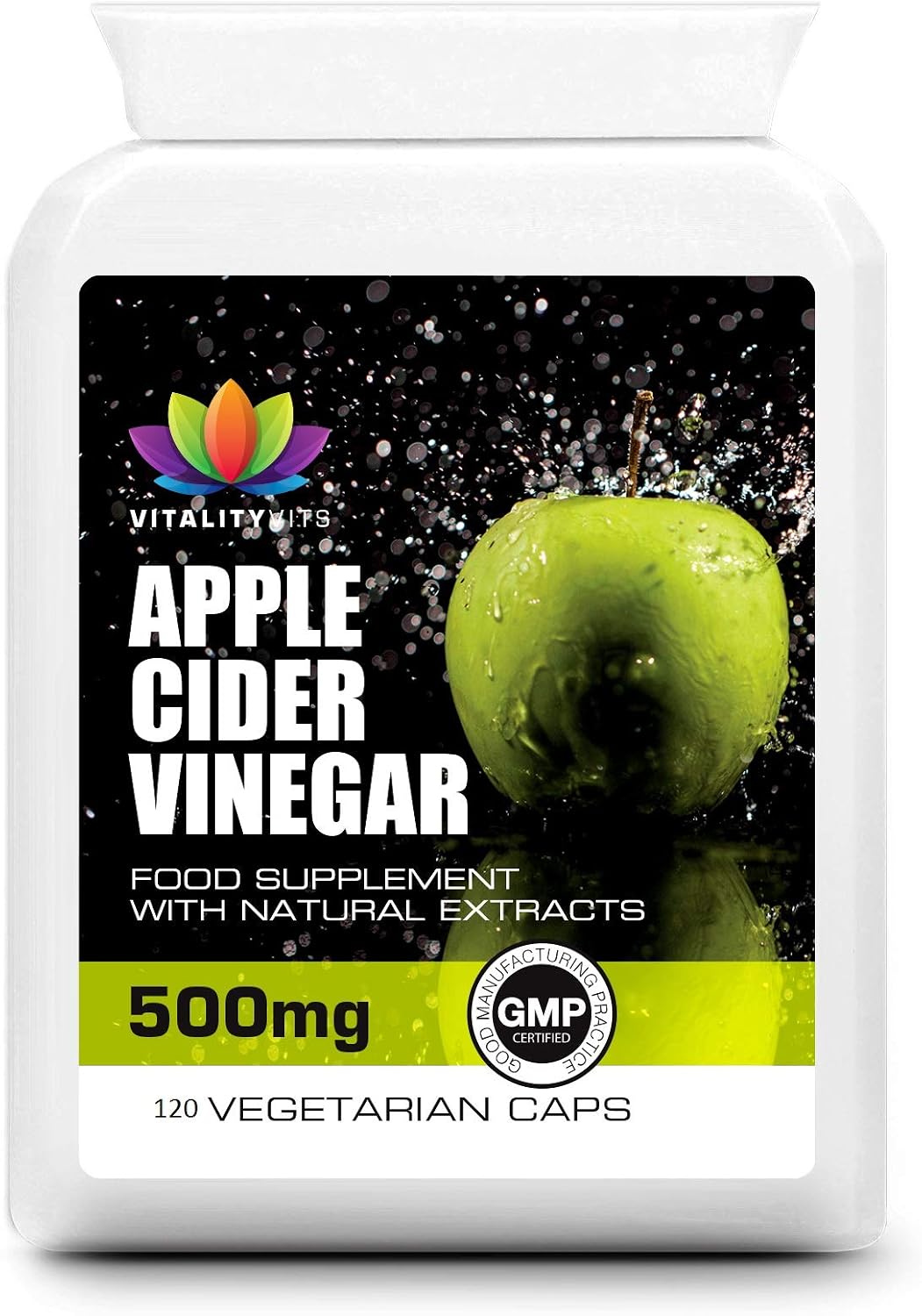 VITALITYVITS Apple Cider Vinegar 120 Capsules - Weight Management - Detox Supplement - Improve Digestion Made in UK GMP Quality - Image 4