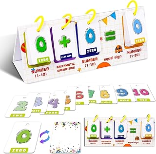 45Pcs Basic Math Flashcards for Kids, Number Counting, Addition & Subtraction Learning Cards – Mental Arithmetic Training for Toddlers and Kids (Ages 3-6) – Educational Toy for Early Math Skills