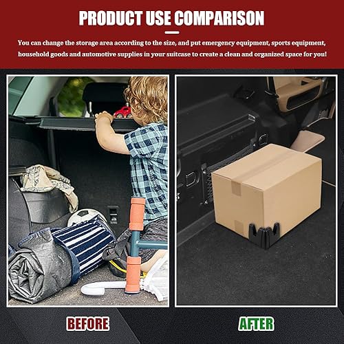 Miniatura 5 de 4 bloques organizadores de maletero de automóvil para la parte trasera de SUV, multiusos, organizador de almacenamiento de automóvil, bloques
