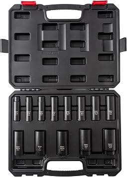 Sunex 2651 1/2-Inch Drive Standard SAE Impact Socket Set, 13 Piece