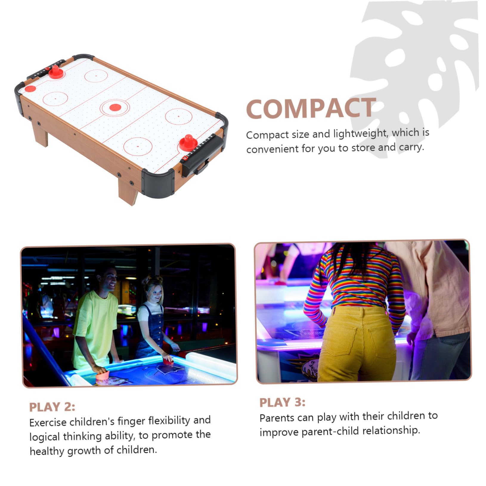 ibasenice Mini Jeu de Hockey Glace Compact et de Table pour Garçon Fille Développement Dextérité et Interaction Parent Garçon Fille