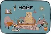 Vista 26 de Caroline's Treasures CK7824DDM - Tapete absorbente para secado de platos con diseño de bulldog inglés, rojo y blanco, para encimera de cocina, 14 x