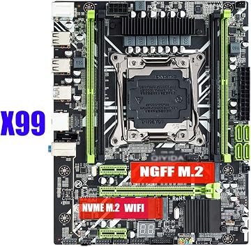 X99 Motherboard 4 Channels LGA2011-3 with Dual M.2 NVME Slot Support Four Channel DDR4 ECC RAM XEON E5 V3 V4 X99 H9gaming Motherboard Combo