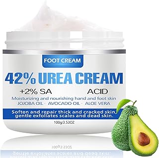 Urea 40% Foot Cream For Cracked Heels And Dry Skin,Cracked Heel Repair Foot Cream For Very Dry Feet,Remove Calluses,Anti Fungal Moisturise&Hydration Heels, Hands&Foot Care,100g