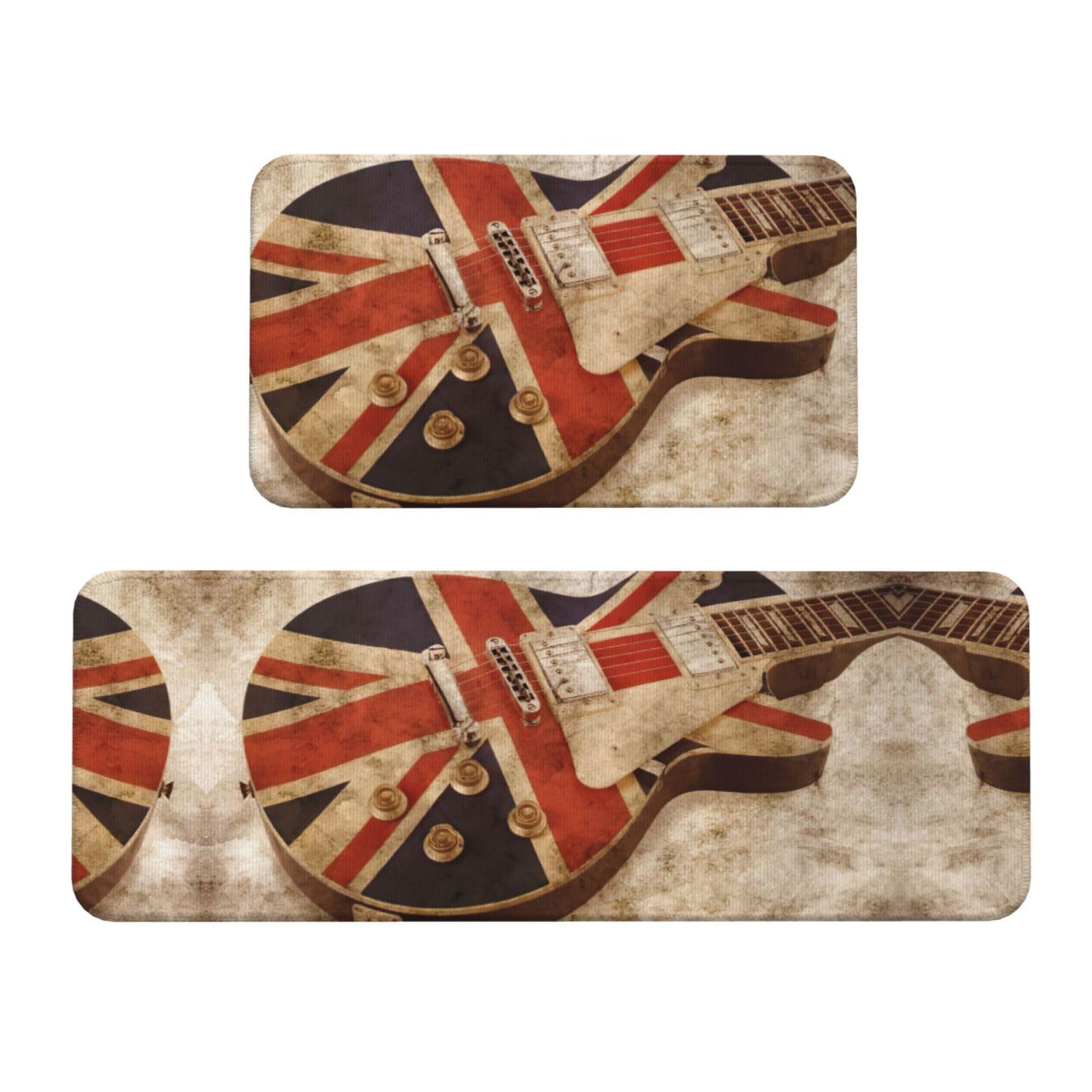 Tapis de cuisine EdWal lot de 2 antidérapants imperméables avec motif drapeau britannique