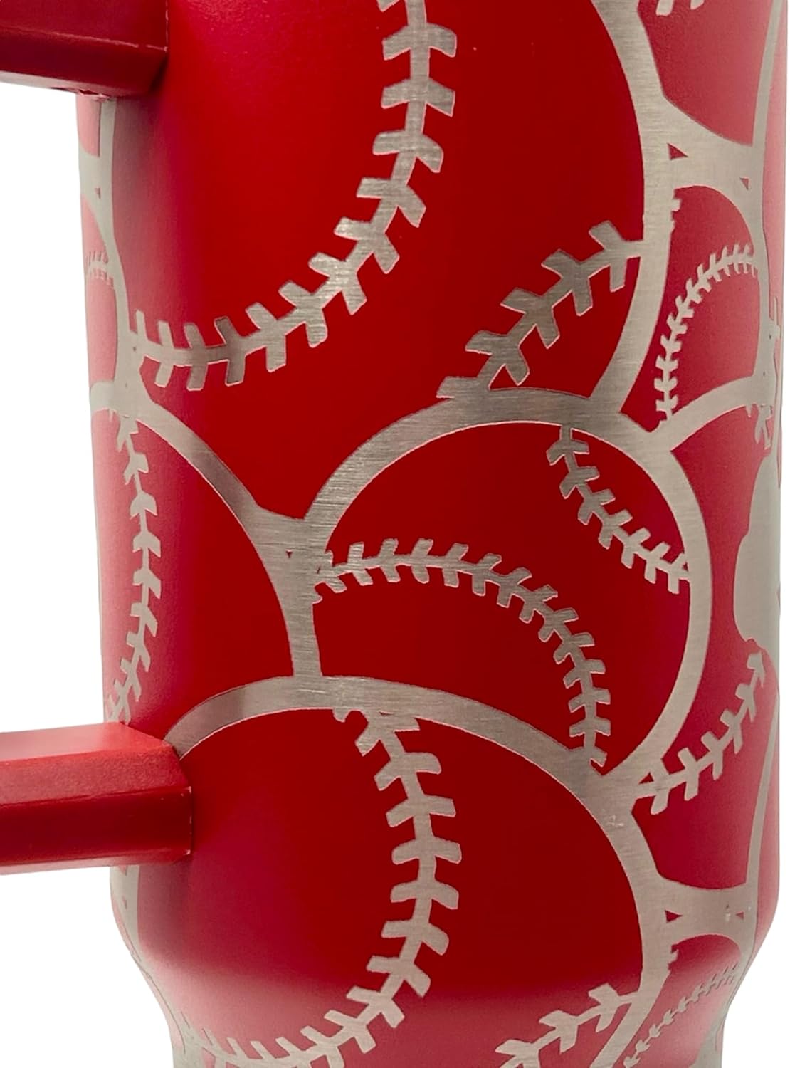 40 oz Baseball Laser Engraved Stainless Steel Tumbler, Red, CP-RED-LAZ-000217 - Image 5