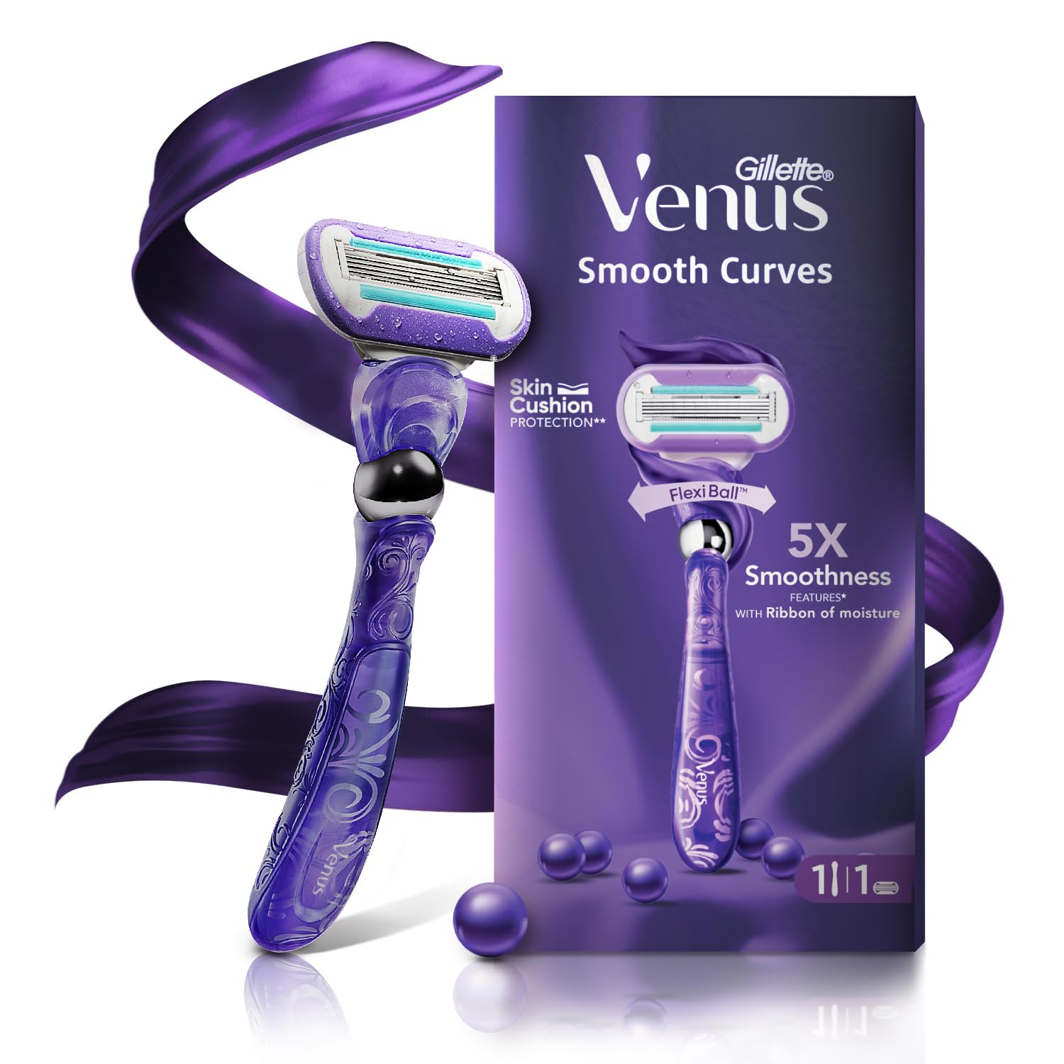 Gillette Venus Swirl | Hair Removal Razor | Razor for Women| Pivoting Flexi-ball handle | No missed hair Gillette Venus Swirl | Hair Removal Razor | Razor for Women| Pivoting Flexi-ball handle | No missed hair