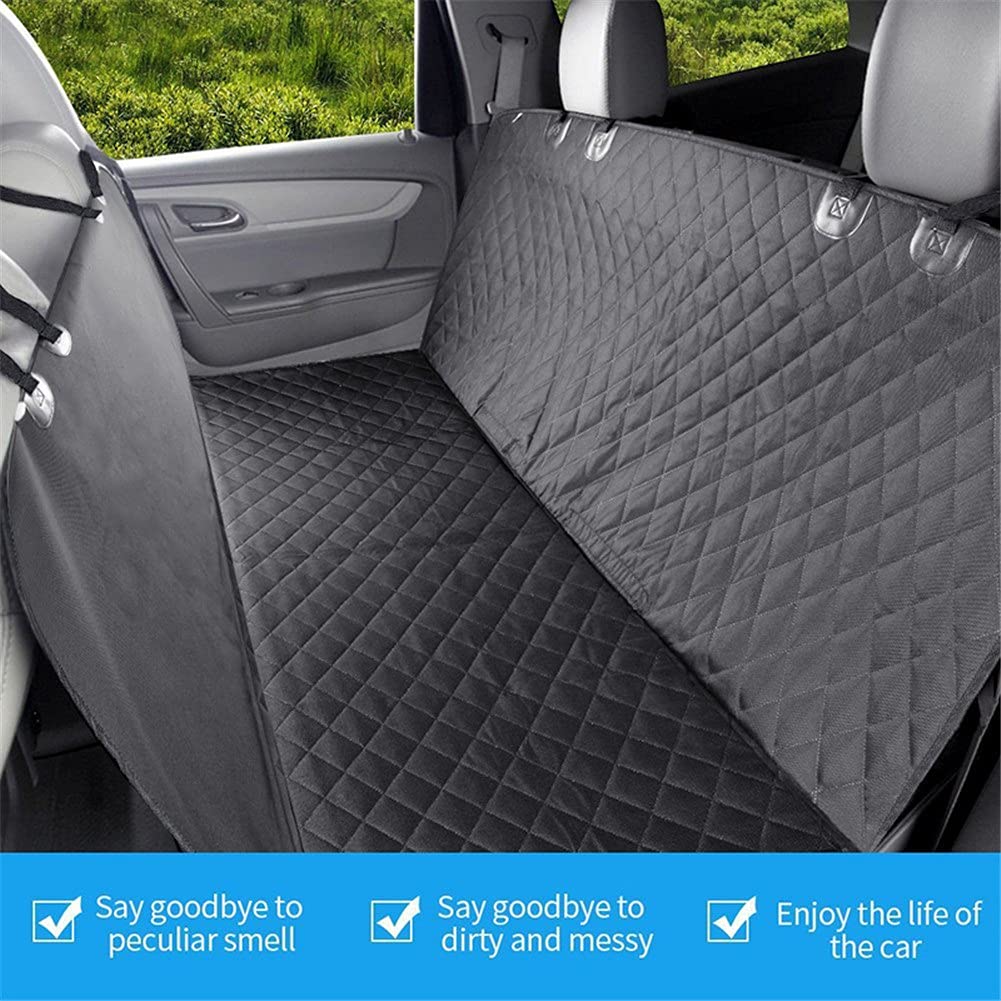 RENJJPBO 600D Oxford PP Pet Dog Cats Car Rear Bench Seat Anchors Waterproof Non-Slip Cover with Hammock