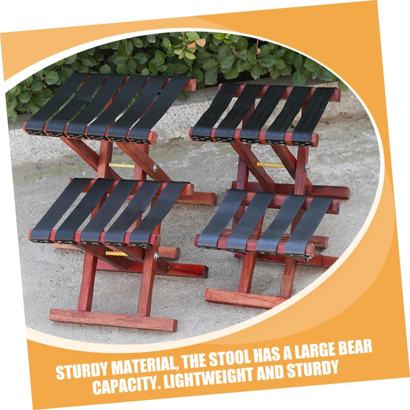 Portable Folding Bench Camping Stool Outdoor Seat Garden Footstool Multi-use