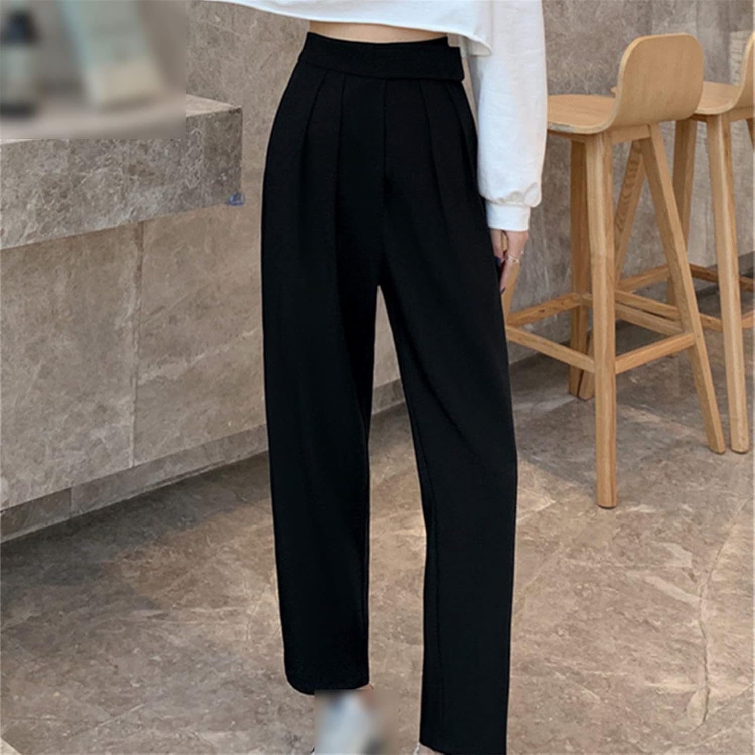 Kelsiop Harem Suit Pants Women's Autumn Loose Pants Fashion High Waist Elegant Office Workers Street Pants