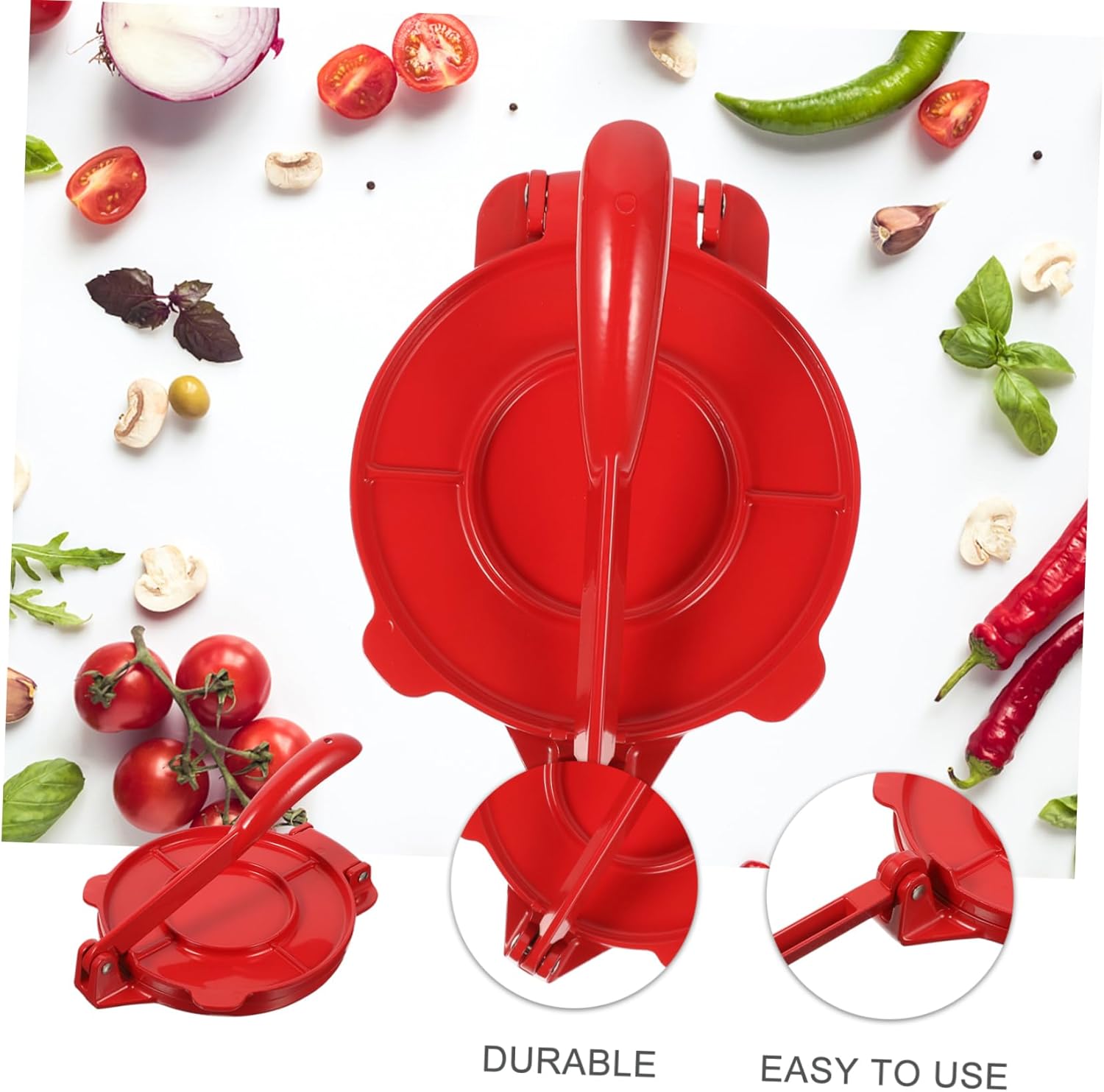 Tortilla Press Machine Large for Homemade Flour Tortillas Dough Bun Maker Easy to Use Handle Structure