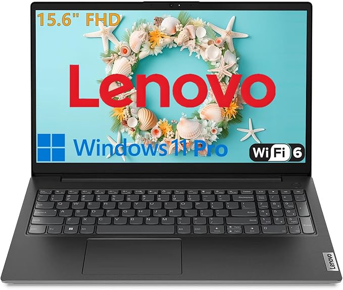 Lenovo 15.6" Laptop Computer for Home Business Student, Intel Dual-Core Processor, 32GB DDR4 RAM, 1TB PCIe SSD, FHD Display, WiFi 6, Bluetooth 5.2, HDMI, Numeric Keypad, Black, Windows 11 Pro, Tichang