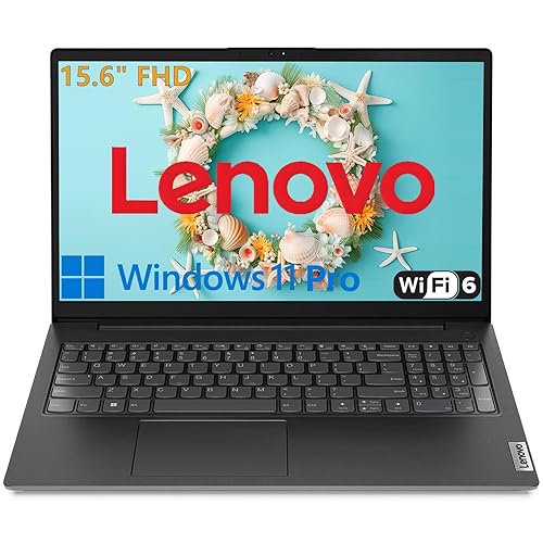 Lenovo 15.6" Laptop Computer for Home Business Student, Intel Dual-Core Processor, 32GB DDR4 RAM, 1TB PCIe SSD, FHD Display, WiFi 6, Bluetooth 5.2, HDMI, Numeric Keypad, Black, Windows 11 Pro, Tichang - 32GB RAM, 1TB PCIe SSD