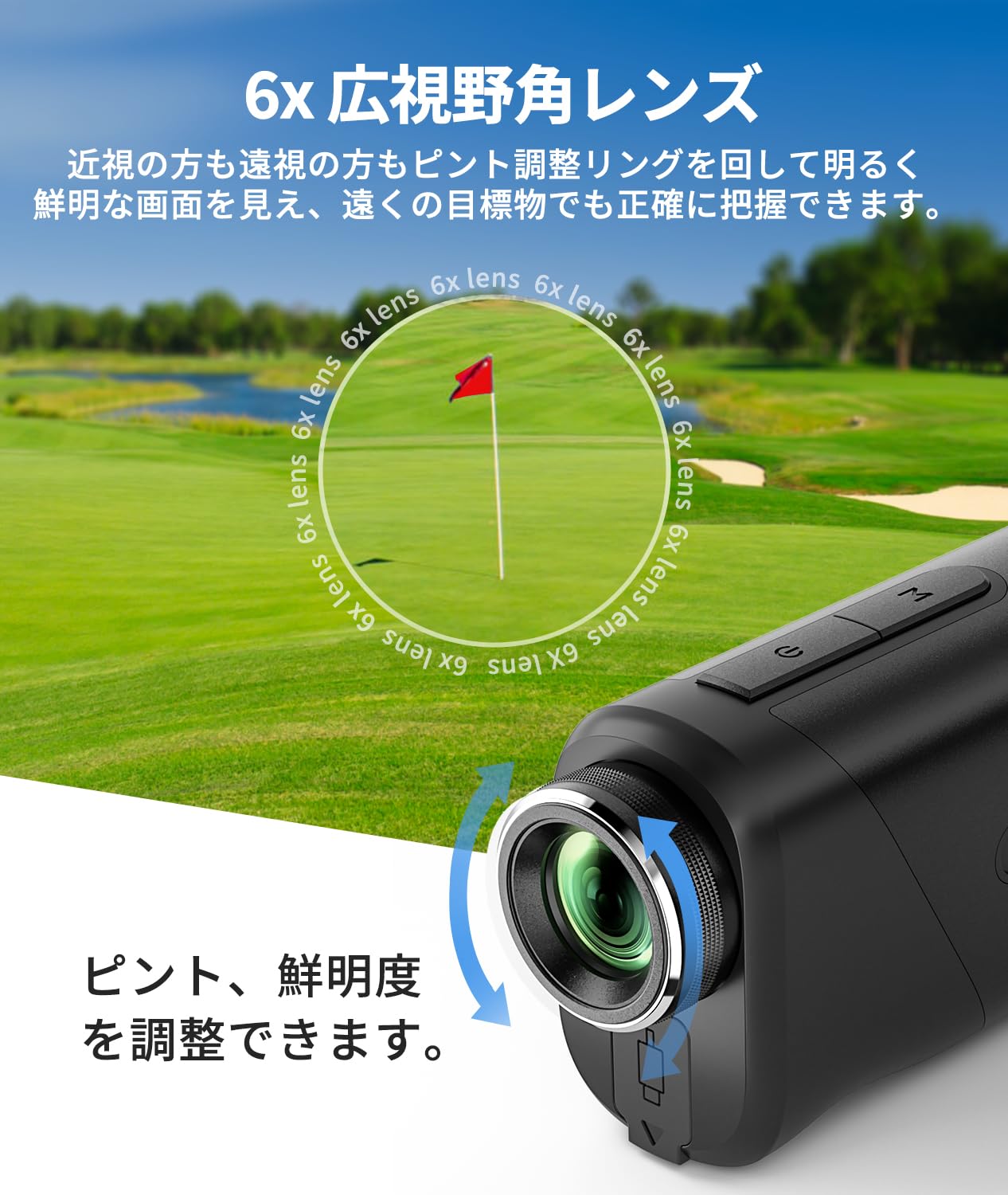 EENOUR Golf Laser Rangefinder U1000PRO+ Mini 3-Point Measurement