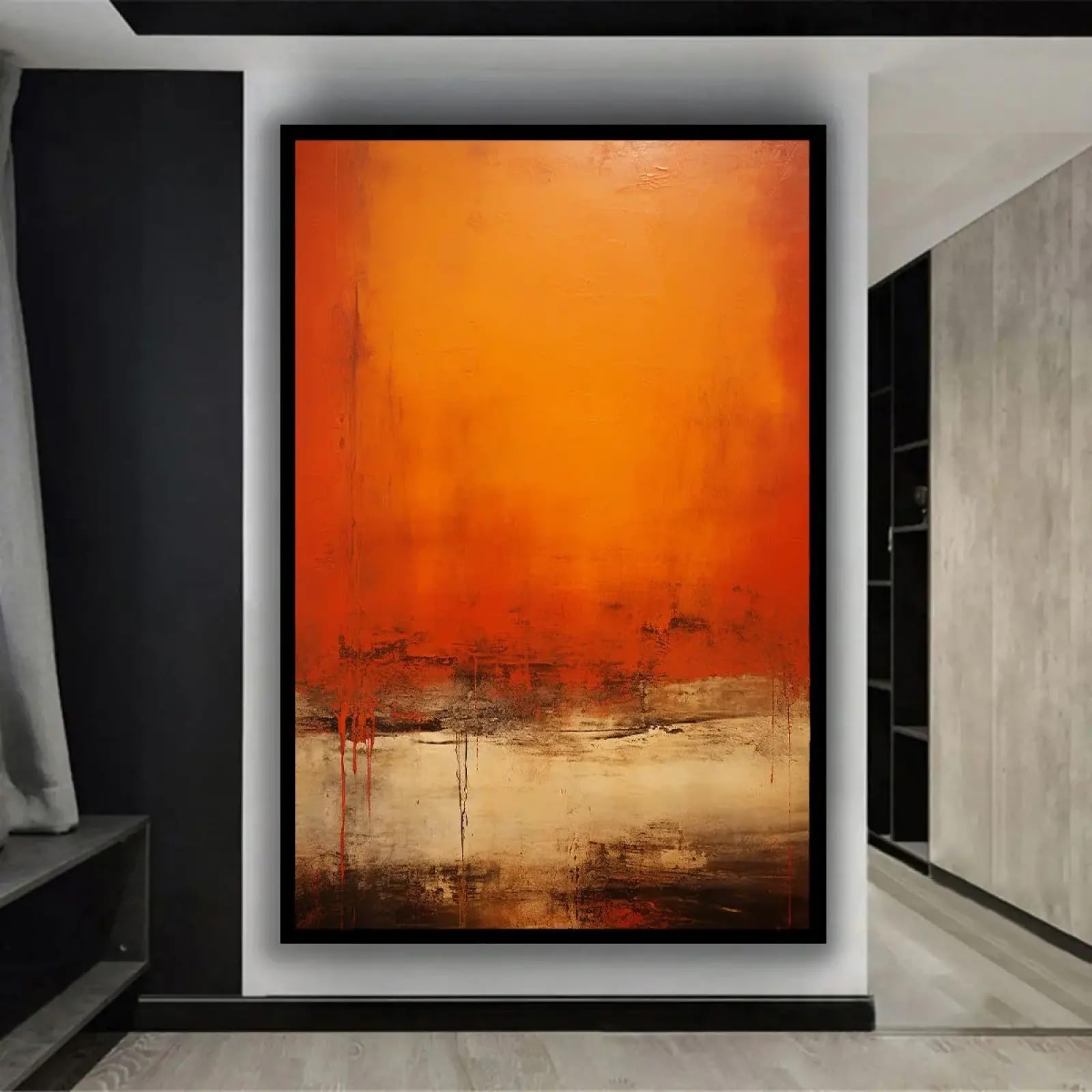 Grandes impressions sur toile blanche de haute qualité fond doré artistique 70 x 90 cm - 8