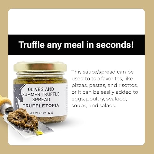 Miniatura 2 de Truffletopia Tapenade de trufa de oliva y verano  Trufas reales sabrosas para uso en salsa de pasta, salsa de pizza, para cubrir  Sin gluten, Keto
